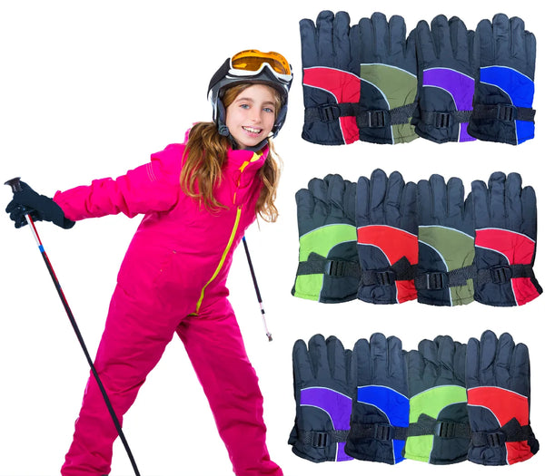 Children's Winter Thermal Ski Gloves in Assorted Colors