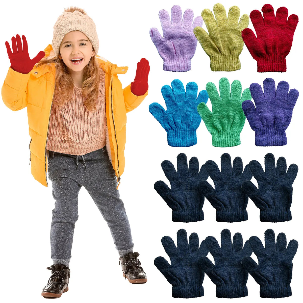 Kids Winter Stretch Gloves and MIttens