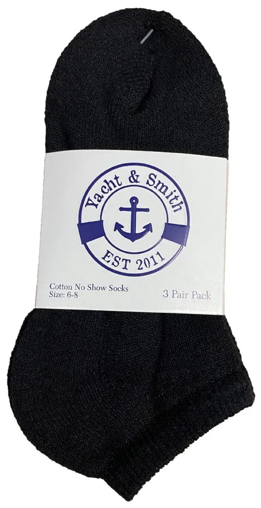 Kids Cotton No Show Socks Size 6-8