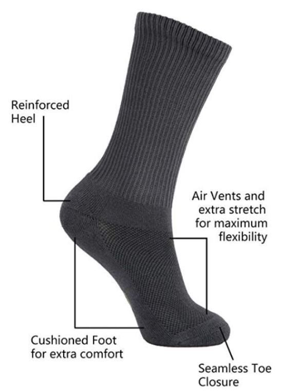 Mens Crew Socks Size 10-13