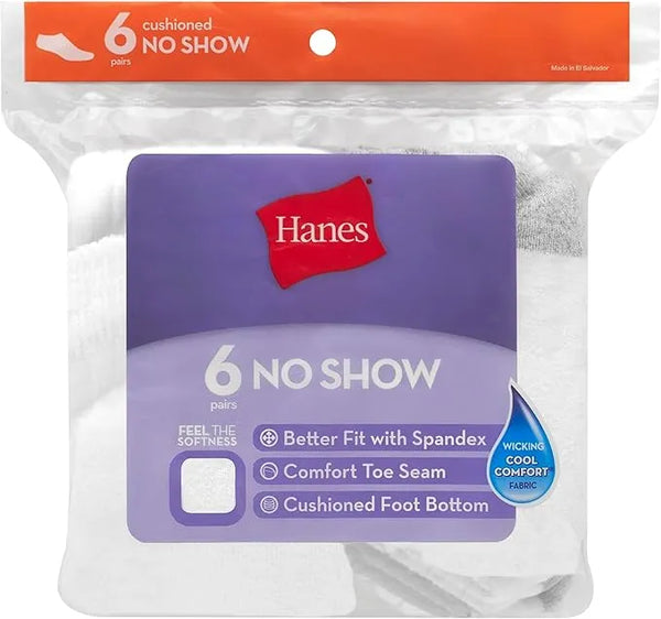 Hanes Woman Cushioned Low Cut Ankle Socks