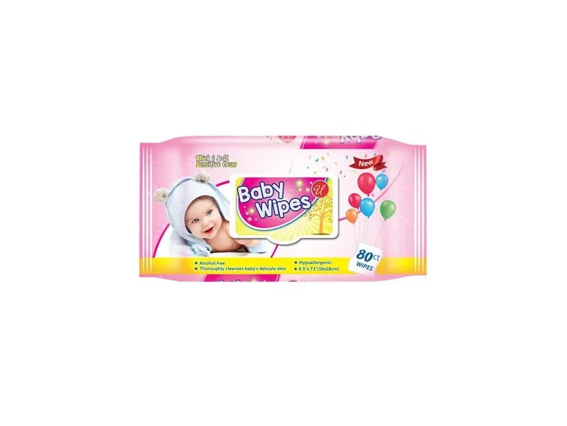80 Count Baby Wipes With Cap