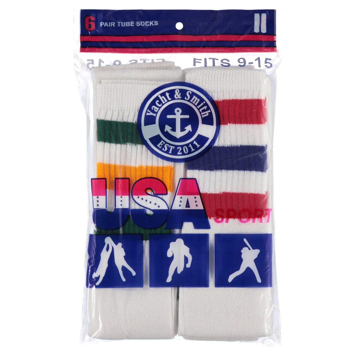 Unisex Tube Socks Size 9-15