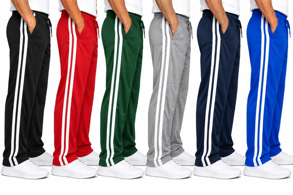 Mens Tricot Track Pants With Pockets Assorted Colors And Sizes