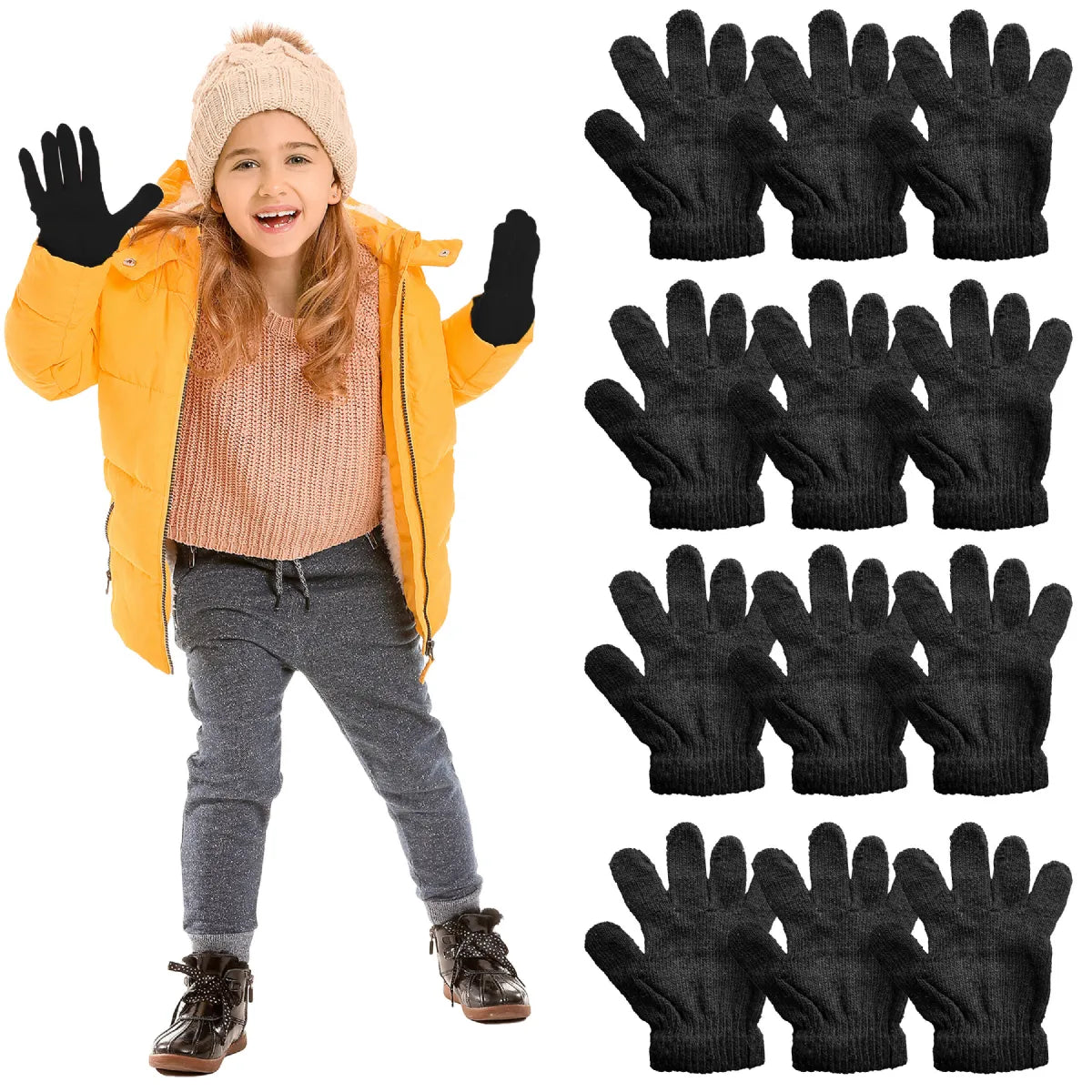 Kids Winter Stretch Gloves and MIttens