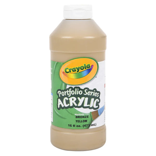 Crayola Acrylic Paint Bottle 16oz Bronze Yellow