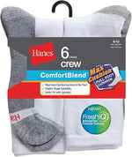 Hanes Mens Crew Socks Size 10-13