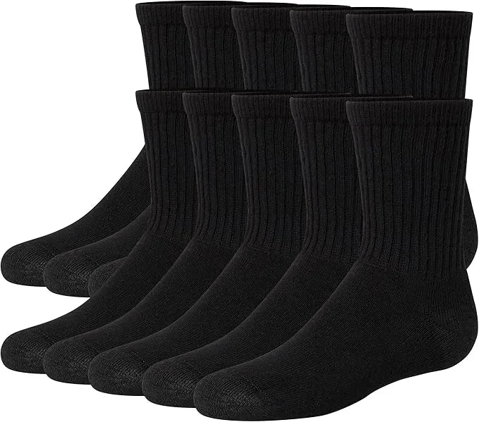 Unisex Kids Hanes Crew Socks