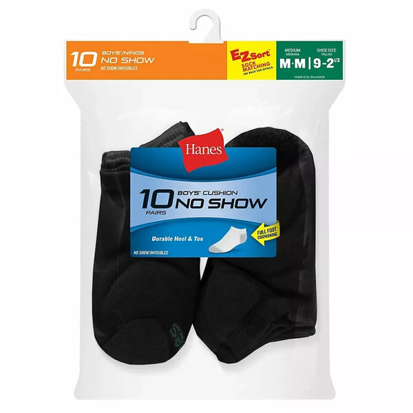Unisex Kids Hanes Low-Cut Ankle Socks