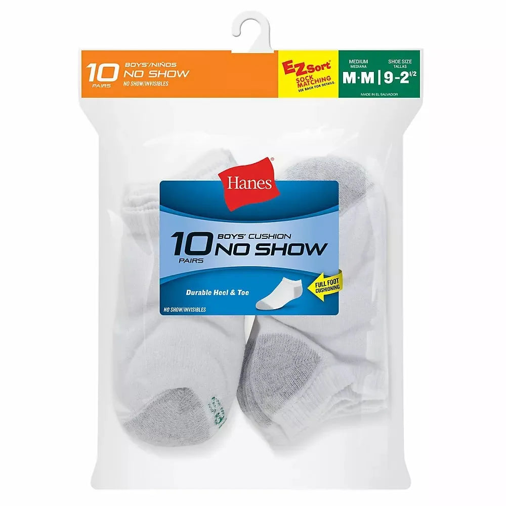 Unisex Kids Hanes Low-Cut Ankle Socks