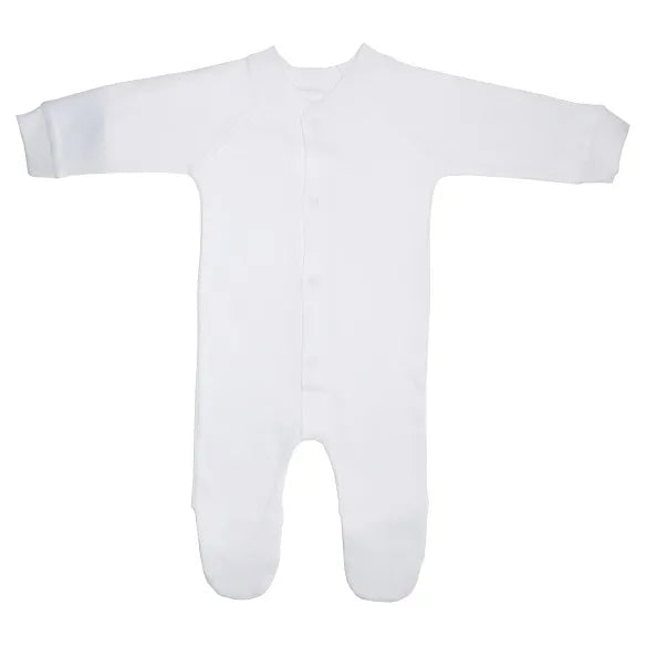 Interlock Heather Grey Closed-Toe Baby Sleep & Play Onesies