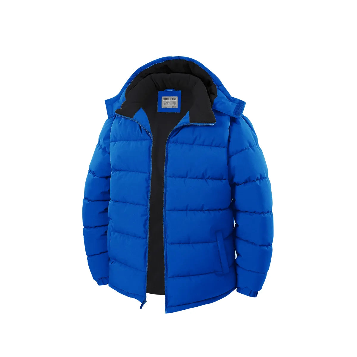 Mens Woven Padded Bubble Jacket With Zip Off Hood And Polar Fleece Lining Assorted Sizes