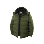 Mens Woven Padded Bubble Jacket With Zip Off Hood And Polar Fleece Lining Assorted Sizes