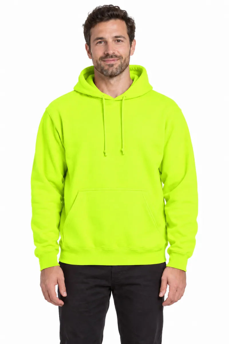 Mens Cotton Safety Green Hoodie