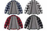 Men Sherpa Lined Flannel Jackets Assorted Plaid Colors