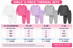 Girls 2 Pc Thermal Sets