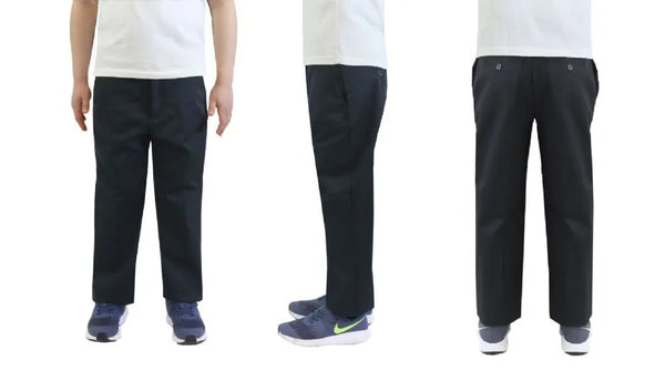 Boy's Flat Front School Uniform And Casual Pants