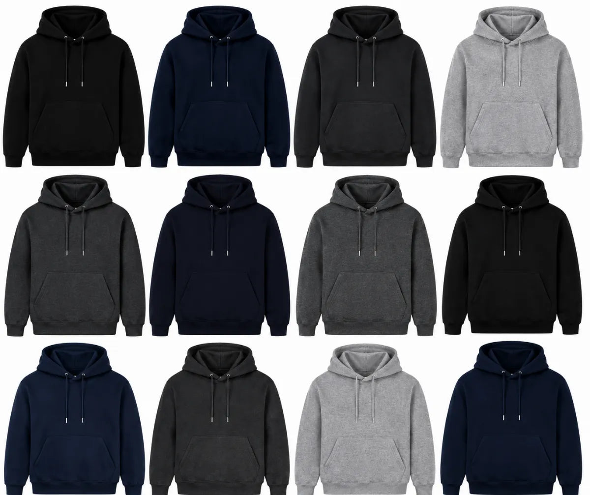 Cotton Fleece Assorted Color Hoodie With Draw String Closure