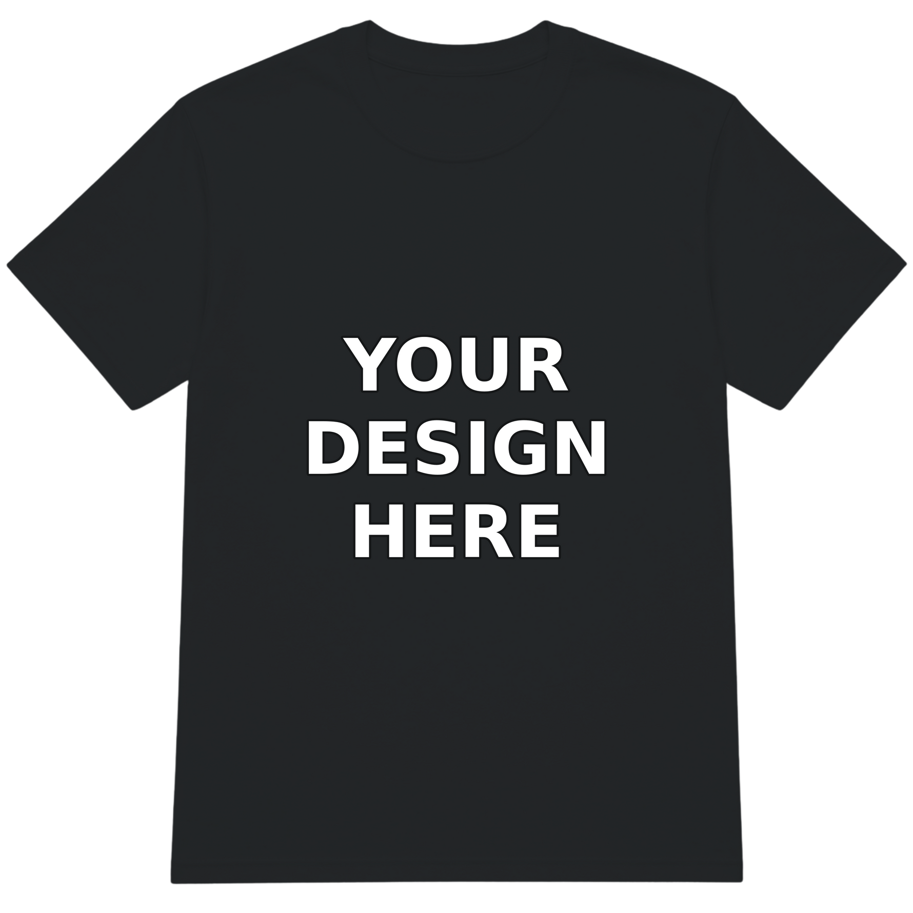 Black Crewneck T-Shirt - Your Design Here