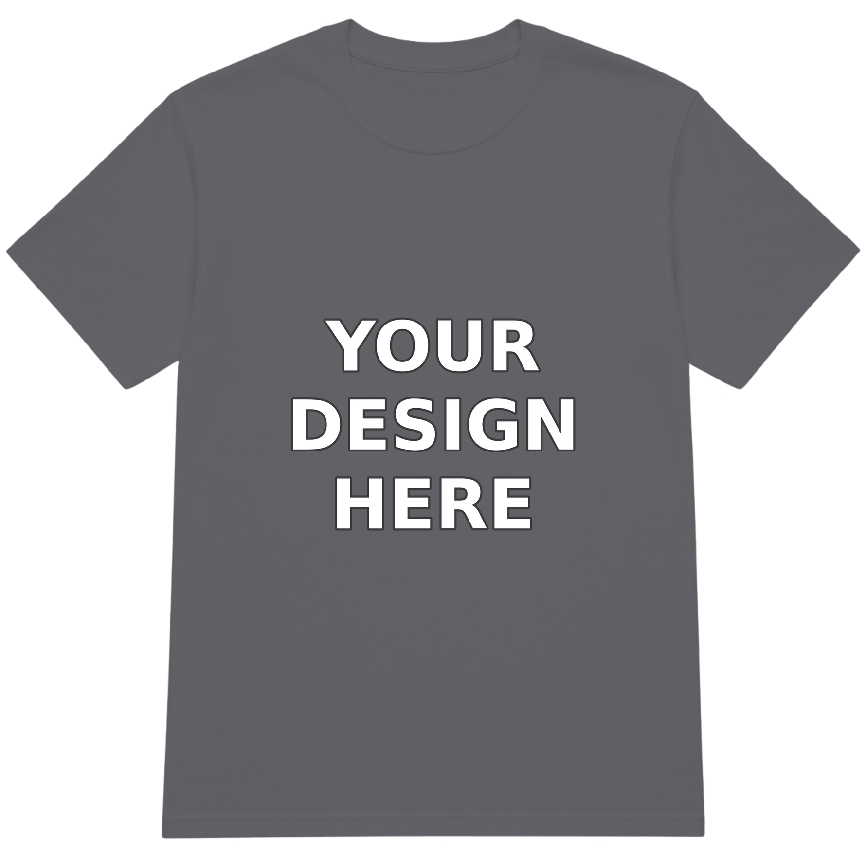 Charcoal Crewneck T-Shirt - Your Design Here