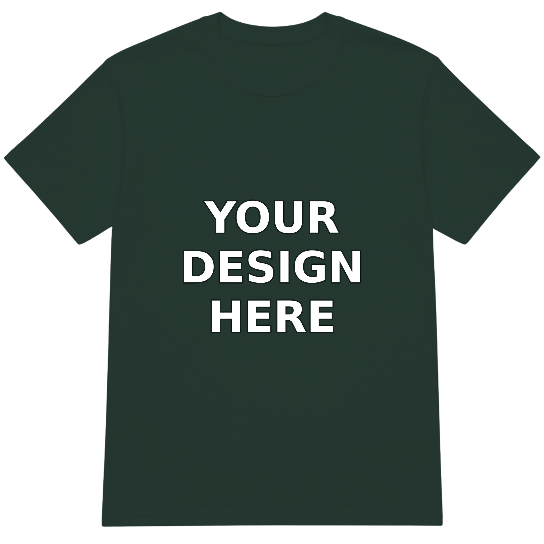 Forest Green Crewneck T-Shirt - Your Design Here
