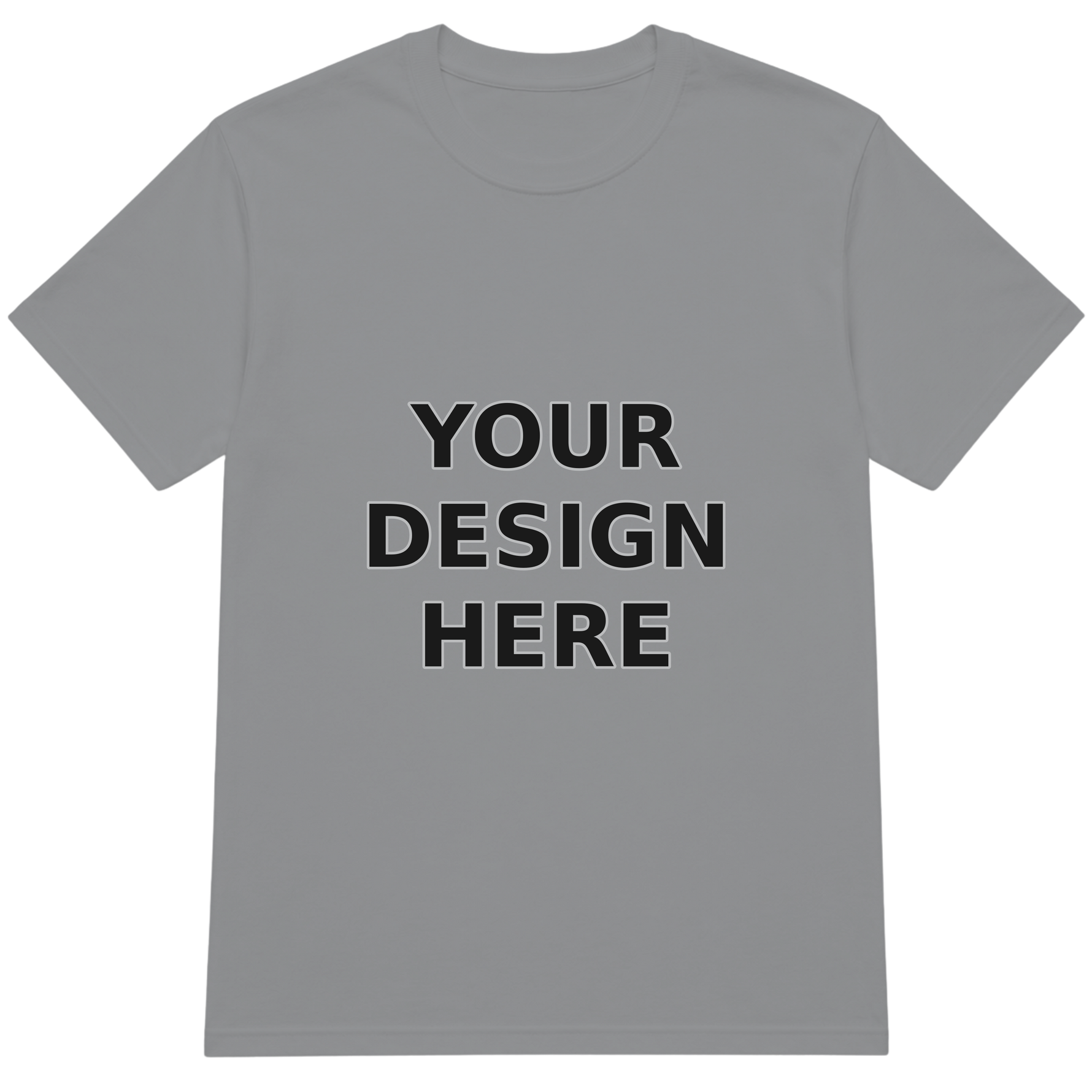 Sport Grey Crewneck T-Shirt - Your Design Here