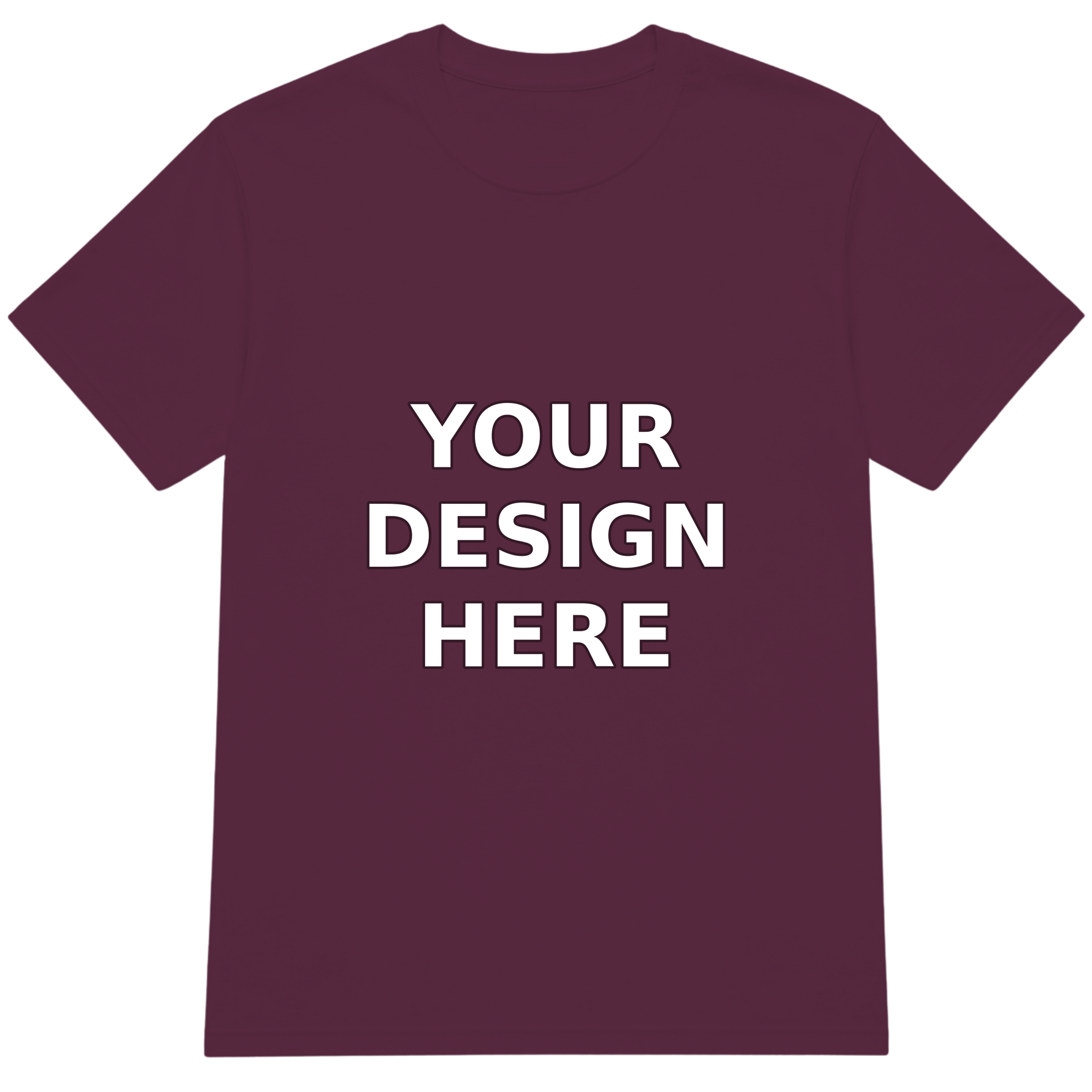 Maroon Crewneck T-Shirt - Your Design Here