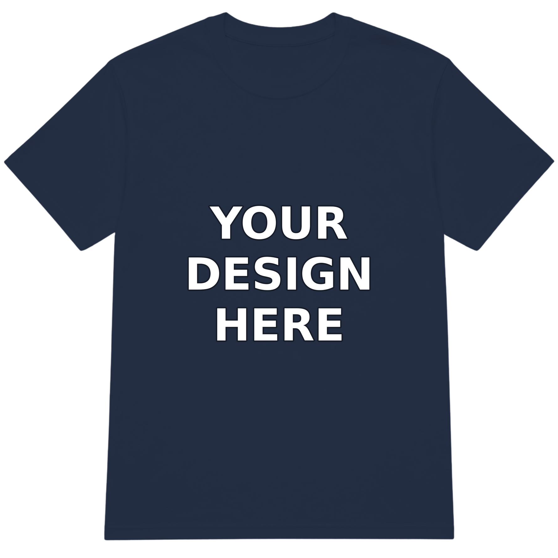 Navy Crewneck T-Shirt - Your Design Here