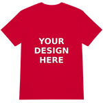 Red Crewneck T-Shirt - Your Design Here