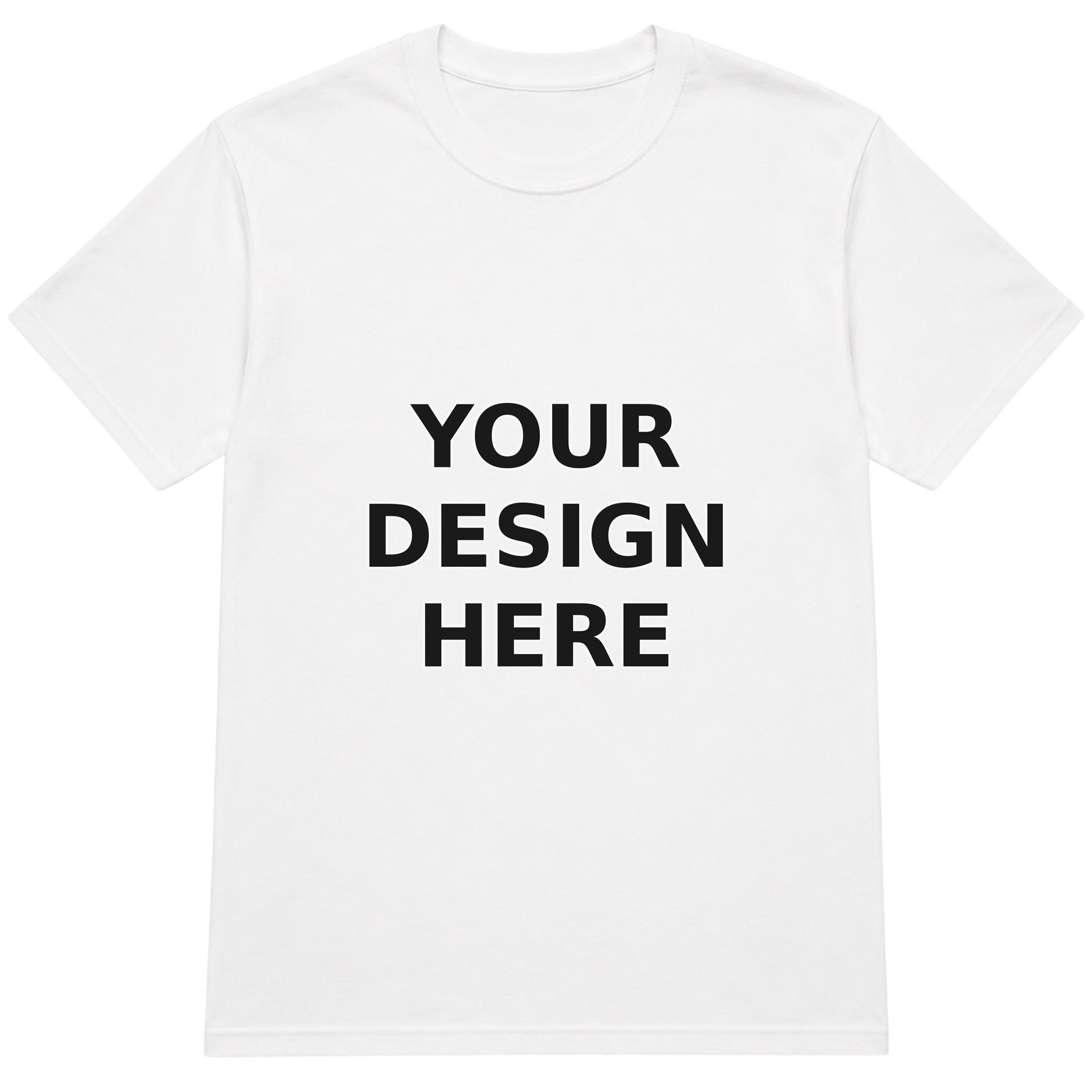 White Crewneck T-Shirt - Your Design Here