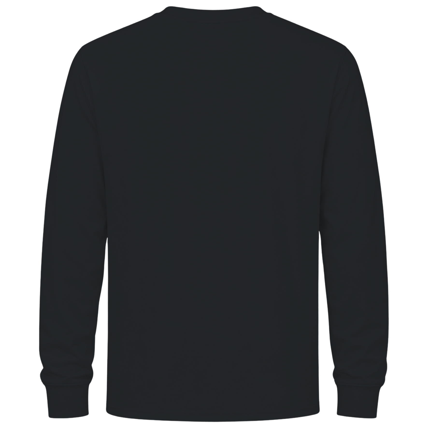 Custom Long Sleeve Crewneck T-Shirt - Black Back