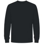 Custom Long Sleeve Crewneck T-Shirt - Black Front
