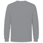 Custom Long Sleeve Crewneck T-Shirt - Sport Grey Back