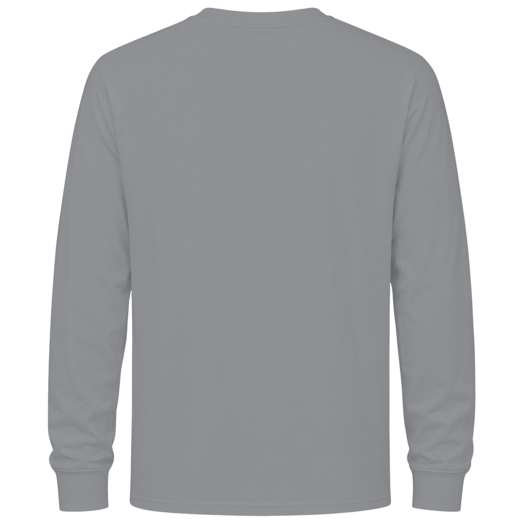 Custom Long Sleeve Crewneck T-Shirt - Sport Grey Back