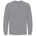 Custom Long Sleeve Crewneck T-Shirt - Sport Grey Front