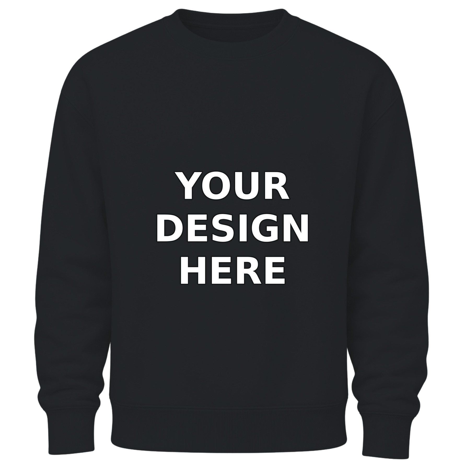 Custom Crewneck Sweatshirt - Black (Your Design Here)