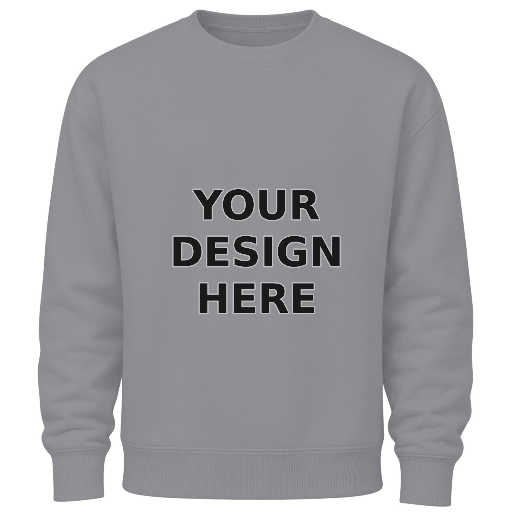 Custom Crewneck Sweatshirt - Sport Grey (Your Design Here)