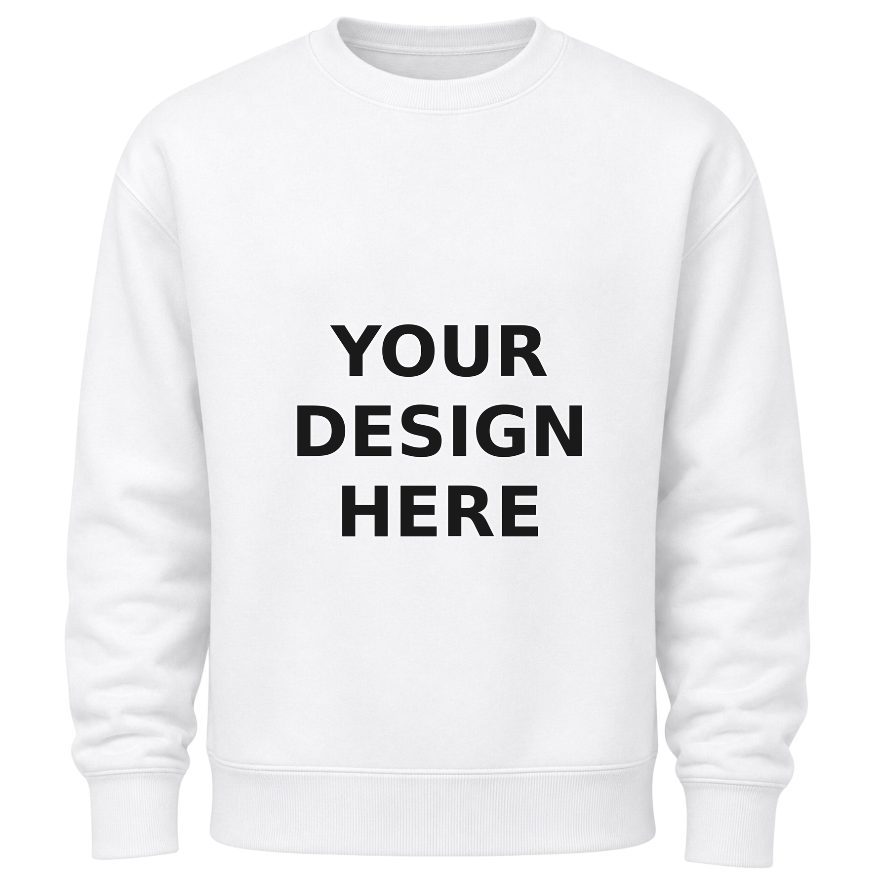 Custom Crewneck Sweatshirt - White (Your Design Here)