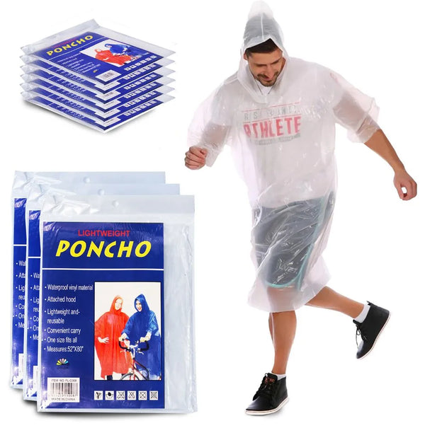 Disposable Rain Poncho Clear 40g