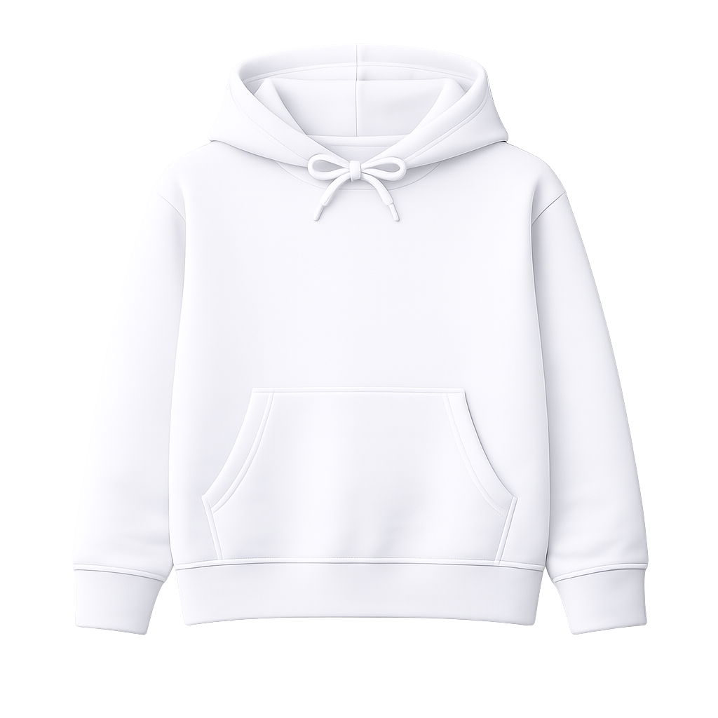 White Youth Hoodie Front